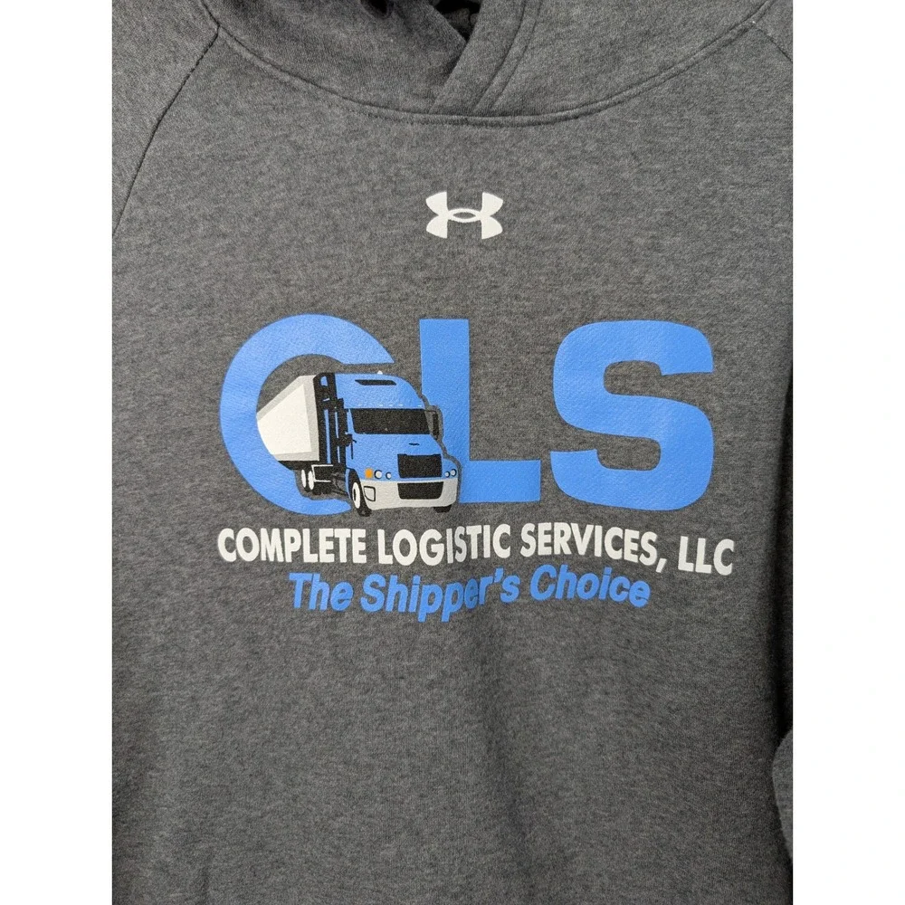 Under Armour Mens Gray CLS Complete Logistic Services Hoodie Large